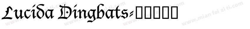 Lucida Dingbats字体转换